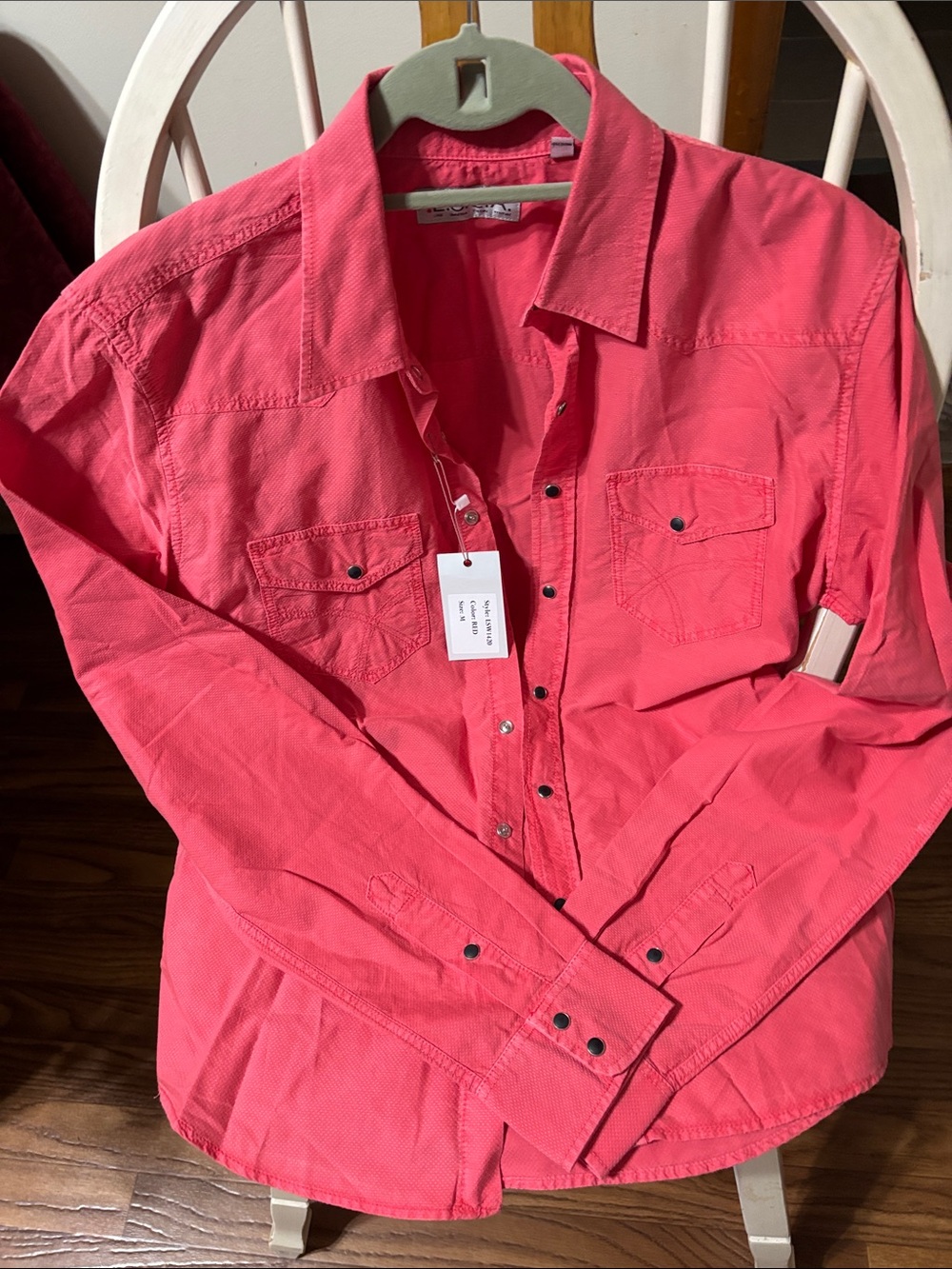 Women’s Button-Down Shirt - Coral Pink